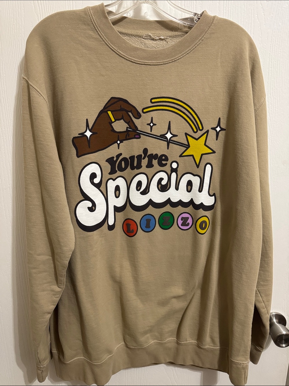 Lizzo Sasha Be Fluting Homecoming Crewneck‎ Sweatshirt Tan 2X Official Merch